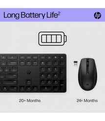 HP Комплект клавиатура та мышь HP 650, WL, EN/UK, чёрный