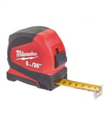 Milwaukee Рулетка Pro Compact C8-26/25, 8мх16мм, с фиксатором сматывания, АБС-пластик