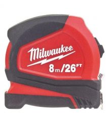 Milwaukee Рулетка Pro Compact C8-26/25, 8мх16мм, с фиксатором сматывания, АБС-пластик