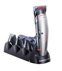 BaByliss Набор для стрижки Babyliss для головы, усов, бороды,носа и тела, сеть+акум., насадок-10, серебристый