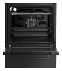 Beko Плита Beko комби, 60л, 50x60см, дисплей, конвекция, чугун, черный