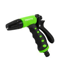 Verto Ороситель ручной, пистолетный, 1/2"-3/4", 2 функции, регулировка напора/распила воды, держатель двухкомпонентный