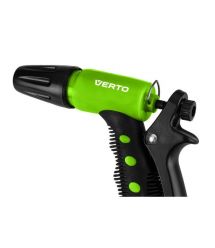 Verto Ороситель ручной, пистолетный, 1/2"-3/4", 2 функции, регулировка напора/распила воды, держатель двухкомпонентный