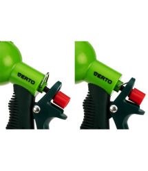 Verto Ороситель ручной, пистолетный, 1/2"-3/4", 6 функций, регулировка напора/распила воды, держатель двухкомпонентный