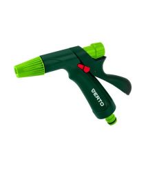 Verto Ороситель ручной, пистолетный, 1/2"-3/4", регулировка напора/распила воды, держатель двухкомпонентный