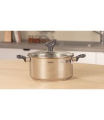 Tefal Кастрюля Daily Cook с крышкой, 24см, нержавеющая сталь, алюминий, бакелит
