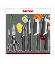 Tefal Набор ножей Tefal Comfort, 5 предметов, нержавеющая сталь, пластик, черника