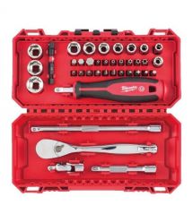 Milwaukee Набор торцевых головок и бит, 1/4", с трещоткой, 38шт.