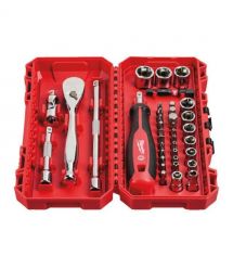 Milwaukee Набор торцевых головок и бит, 1/4", с трещоткой, 38шт.