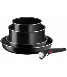 Tefal Набор посуды Ingenio Easy Cook & Clean, 5 предметов, алюминий, нержавеющая сталь, бакелит, черный