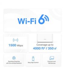 Mercusys Система WiFi-Mesh Halo H60X AX1500, 3xGE LAN/WAN, 2мод
