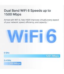Mercusys Система WiFi-Mesh Halo H60X AX1500, 3xGE LAN/WAN, 2мод