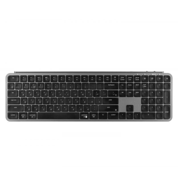 Keychron Клавиатура мембраная B6 Pro, USB/WL/BT, space gray