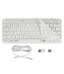 Keychron Клавиатура мембраная B1 Pro, USB/WL/BT, ivory white