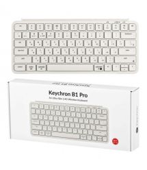 Keychron Клавиатура мембраная B1 Pro, USB/WL/BT, ivory white