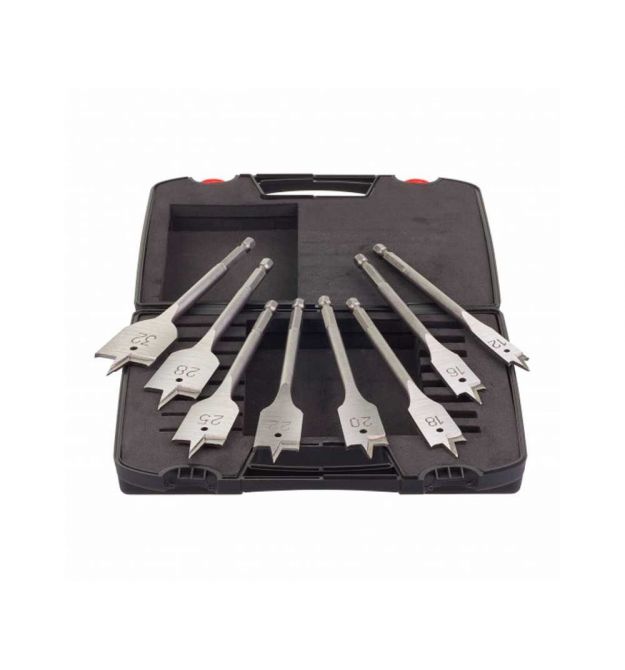 Milwaukee Сверло по дереву первое, набор 8шт, 12-32мм, шестигранный хвостовик, кейс