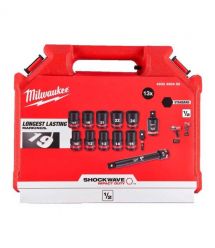 Milwaukee Набор торцевых головок, 1/2", 13шт, 10-24мм, кейс