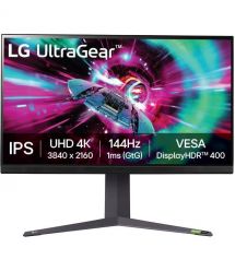 LG Монитор LG 31.5" 32GR93U-B2 xHDMI, DP, USB, Audio, IPS, 3840x2160, 144Hz, 1ms, DCI-P3 95%, G-SYNC, FreeSync, Pivot, HDR400