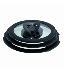 Tefal Набор стеклянных крышек Ingenio, 16см, 18см, 20см, стекло, пластик, черный