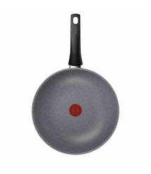 Tefal Сковорода ВОК Hard Stone, 28см, алюминий, бакелит, серый