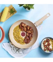 Tefal Сковорода ВОК Delight,28см, алюминий, бакелит, бежевый