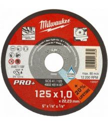 Milwaukee Диск отрезной по металлу PRO+, 125х1х22.2мм