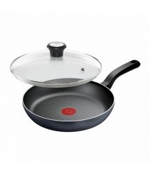Tefal Сковорода с крышкой So' Light, 26см, алюминий, бакелит, стекло, черный