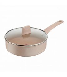Tefal Сотейник Delight, с крышкой, 24см, алюминий, бпкелит, бежевый