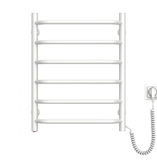 Navin Полотенцесушитель электрический Блюз, 600х480х123мм, кнопка, сталь, белый, правое подключение