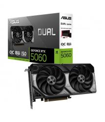 ASUS Видеокарта GeForce RTX 5060 8 GB GDDR7 OC DUAL-RTX5060-O8G
