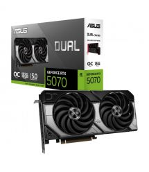 ASUS Видеокарта GeForce RTX 5070 12GB GDDR7 OC DUAL-RTX5070-O12G