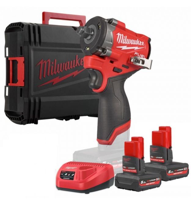 Milwaukee Гайковерт ударный аккумуляторный M12 FCIWF12G3-502X 12В АКБ 2х5А·час 0-3000об·мин 542Нм 1/2" ЗП M12C кейс 1.5кг