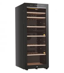 Haier Холодильник Haier для вина, 127x49.7х58.5, мороз.отд.-190л, зон - 2, бут-77, ST, дисплей, черный