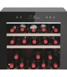 Haier Холодильник Haier для вина, 127x49.7х58.5, мороз.отд.-190л, зон - 2, бут-77, ST, дисплей, черный