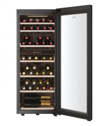 Haier Холодильник Haier для вина, 127x49.7х58.5, мороз.отд.-190л, зон - 2, бут-77, ST, дисплей, черный