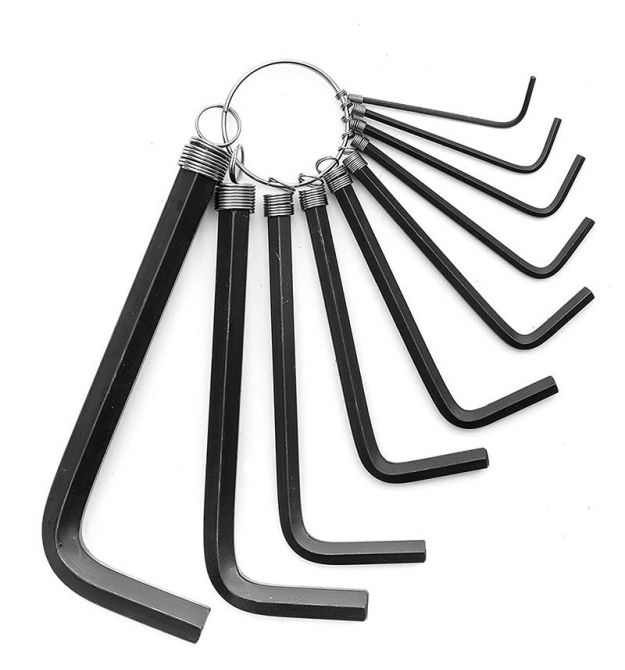 Tolsen Ключи шестигранные, набор 10шт, Г-образные, 1.5-10мм, CrV