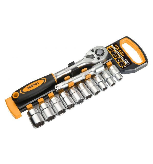 Tolsen Набор торцевых головок Профи, 1/2", 12шт, CrV