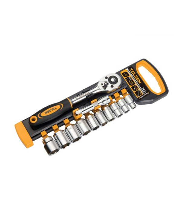 Tolsen Набор торцевых головок Профи, 3/8", 12шт, CrV