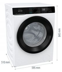 Gorenje Стирально-сушильная машина фронтальная, 8(5)кг, 1400, A+, 51см, дисплей, инвертор, Wi-Fi, белый