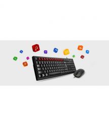 Genius Комплект клавиатура и мышь Genius KM-100SE, AI, EN/UKR, черный