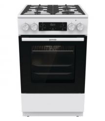 Gorenje Плита комбинированная, 7,0 л, 50x60 см, дисплей, чугун, белый