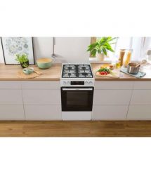 Gorenje Плита комбинированная, 7,0 л, 50x60 см, дисплей, чугун, белый