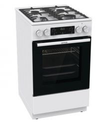 Gorenje Плита комбинированная, 7,0 л, 50x60 см, дисплей, чугун, белый