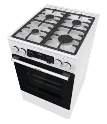 Gorenje Плита комбинированная, 7,0 л, 50x60 см, дисплей, чугун, белый