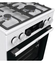 Gorenje Плита комбинированная, 7,0 л, 50x60 см, дисплей, чугун, белый