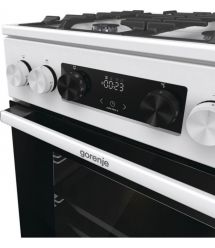 Gorenje Плита комбинированная, 7,0 л, 50x60 см, дисплей, чугун, белый