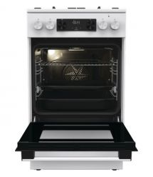 Gorenje Плита комбинированная, 7,0 л, 50x60 см, дисплей, чугун, белый