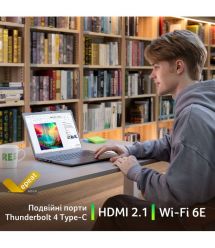 Acer Ноутбук Aspire 14 A14-52M 14" WUXGA OLED, Intel U7-258V, 32GB, F1TB, UMA, Win11, серый