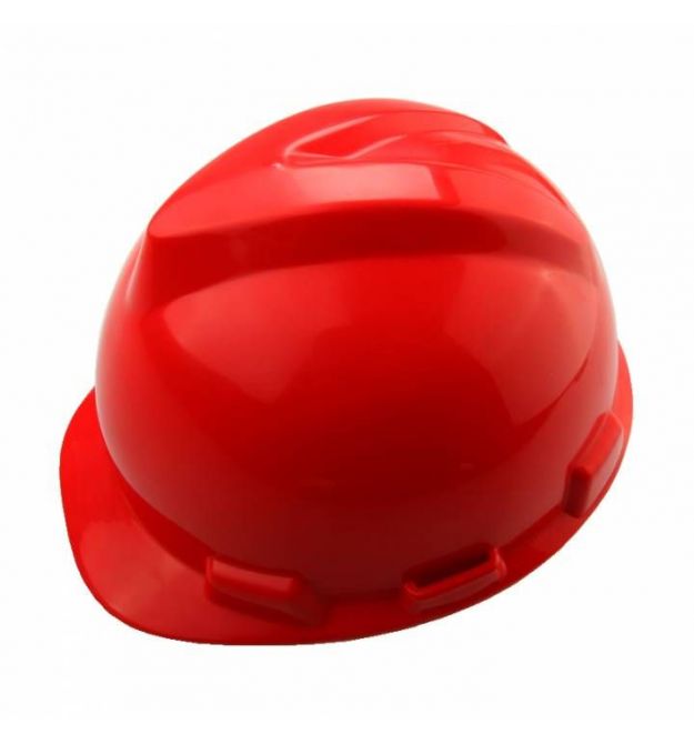 Tolsen Каска защитная, пластик полипропилен РР, пряжка для регулировки, наушники, красный