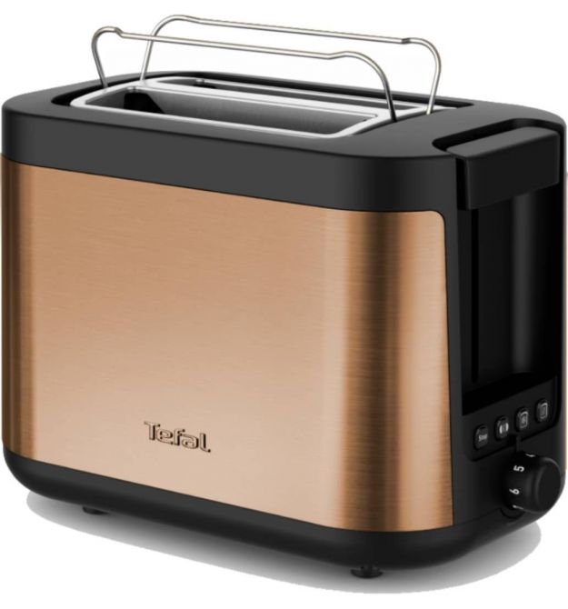 Tefal Тостер Tefal Coppertinto 850Вт, разморозка, пластик, бронзовый
